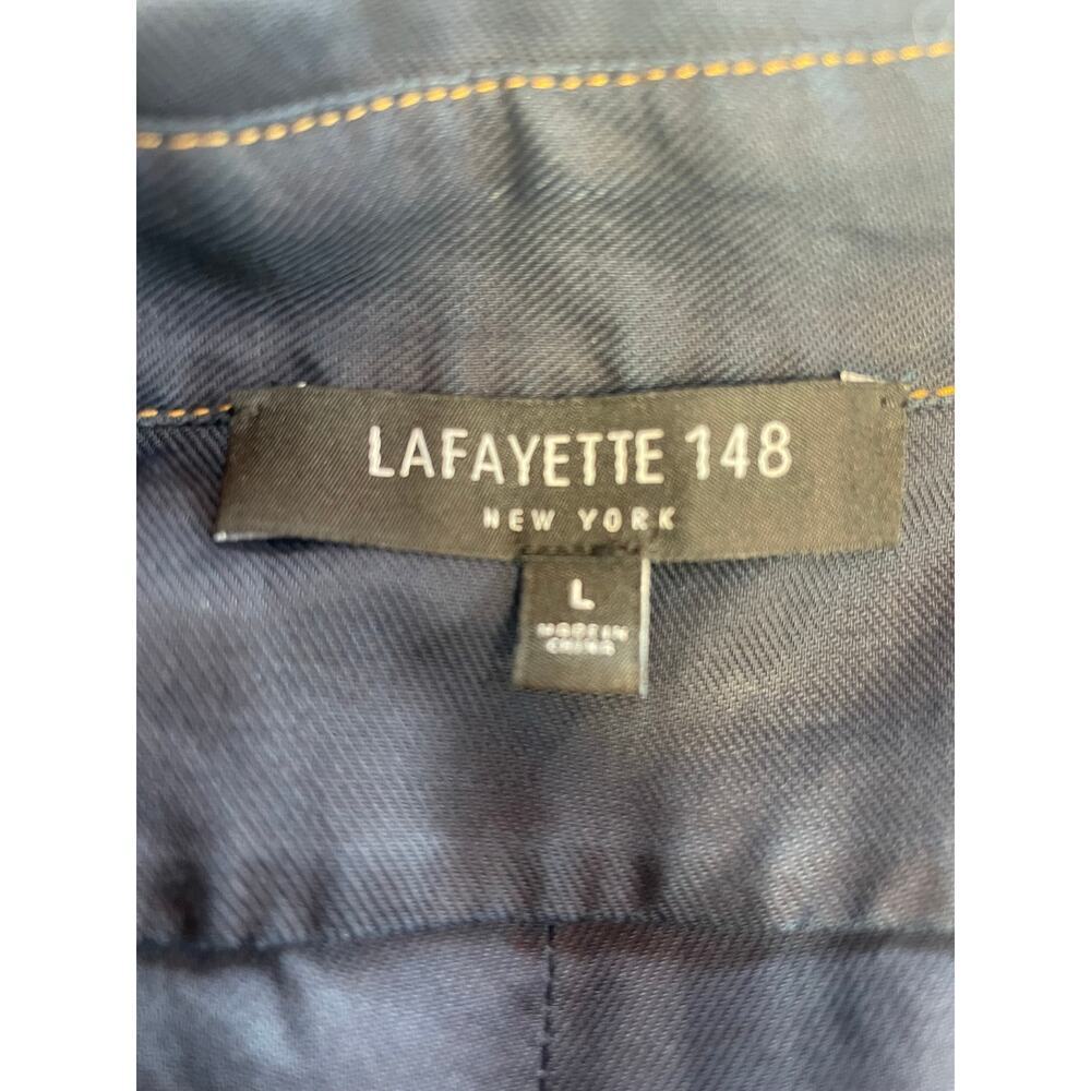 Lafayette 148 Oversized Cotton Button Down. - Picture 4 of 5